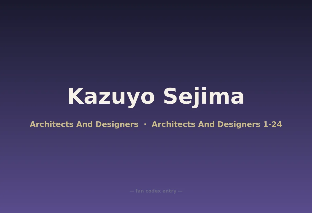 Kazuyo Sejima