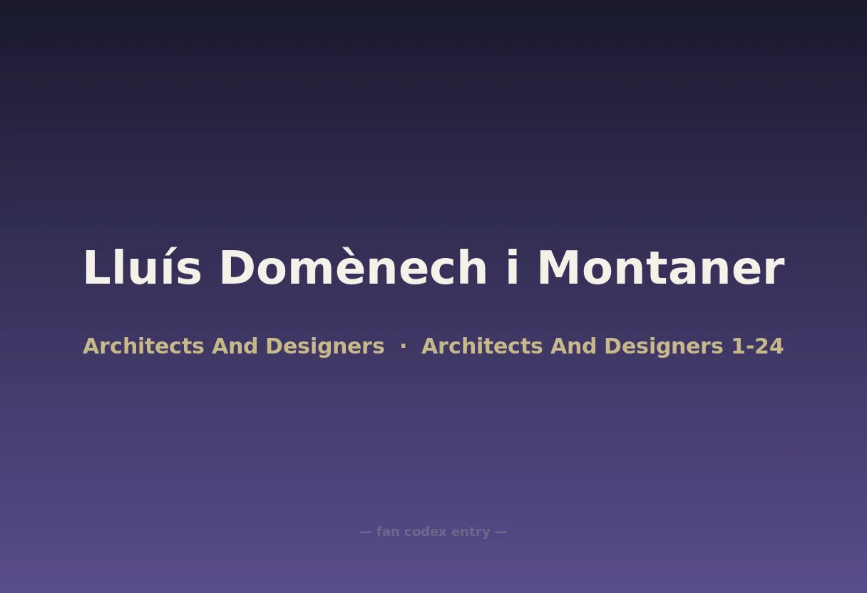 Lluís Domènech i Montaner