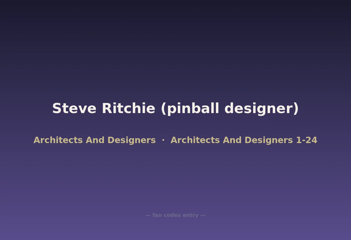 Steve Ritchie (pinball designer)